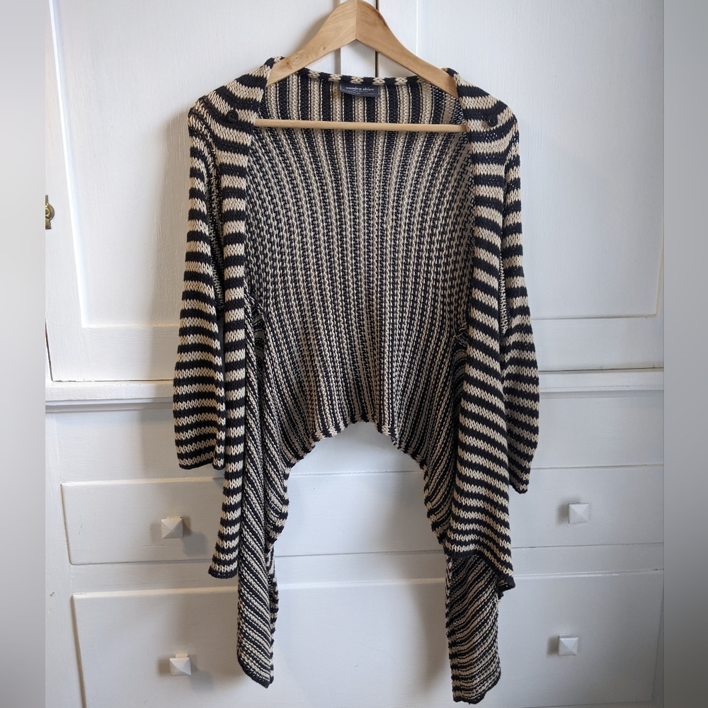 Wooden Ships striped open-knit cardigan, size S/M
